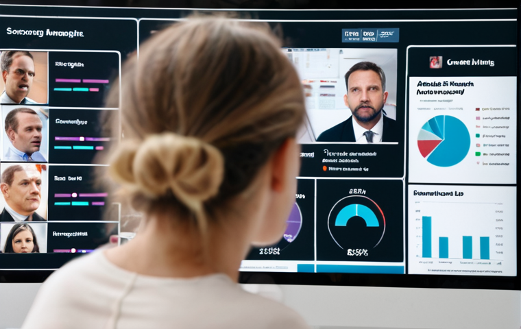 **
A frustrated marketing team looking at dismal campaign results on a dashboard. Overlaid on the screen are blurred images of irrelevant ads being shown to the wrong demographics. The overall tone is one of confusion and wasted resources. The style should be modern and corporate, but with a touch of dark humor.
**